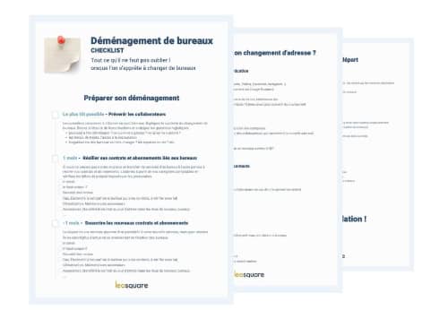 Checklist emménagement de bureaux