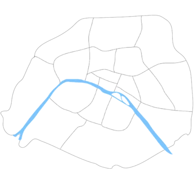 Carte de Paris — arrondissements ciblés
